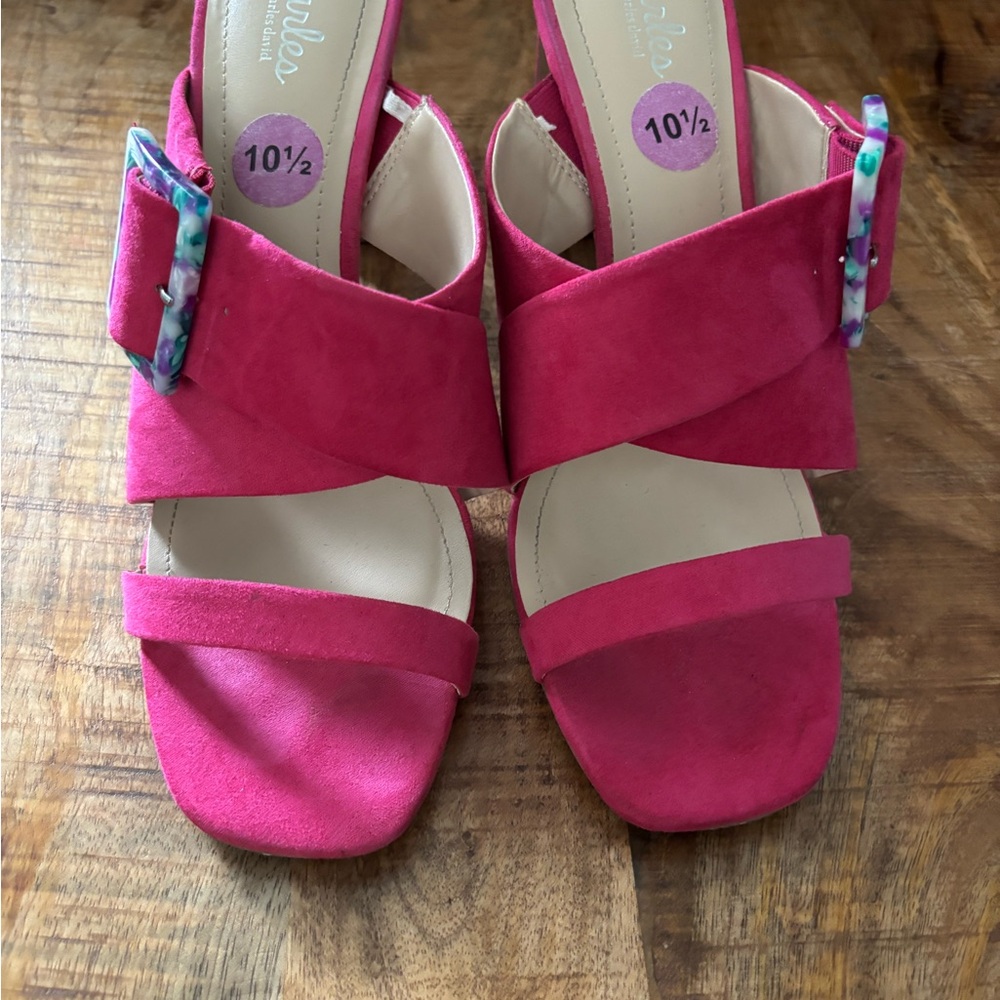 Stylish Fuchsia Pink suede Women's Sandal/Heel